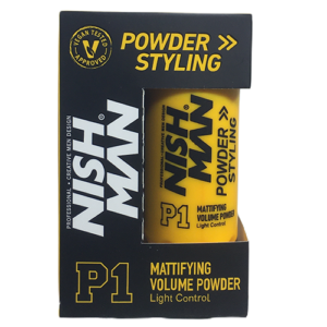 پودر حالت‌دهنده مو NISHMAN مدل P1 با ماندگاری طولانی استفاده آسان و سریع جلوه طبیعی و مات